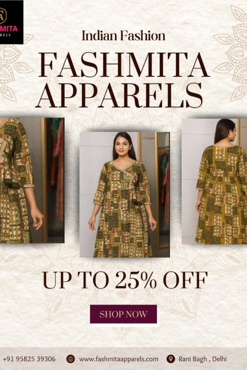 Women's Printed Cotton Anarkali Kurti with Gota Lace Detailing – Multicolor | Jaipuri Print Kurti with Plain Pant and Dupatta Set - Image 4